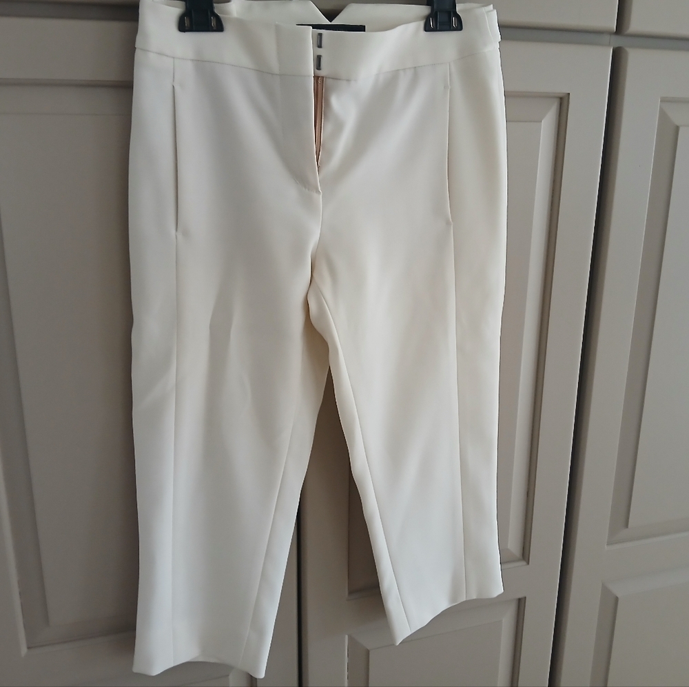 BCBGMAXAZRIA White Women's Capri Dress Pants Trousers Size:0 - Picture 3 of 13